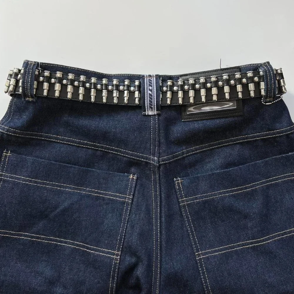 Y2K 2000s bullet-studded black belt - Picture 3 of 8